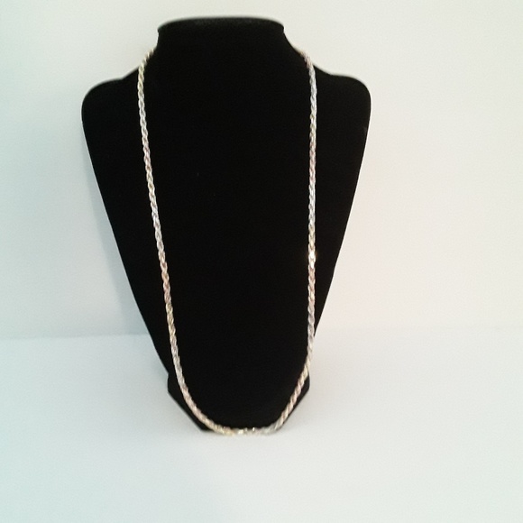 Tri Color Sterling Necklace - Picture 3 of 9